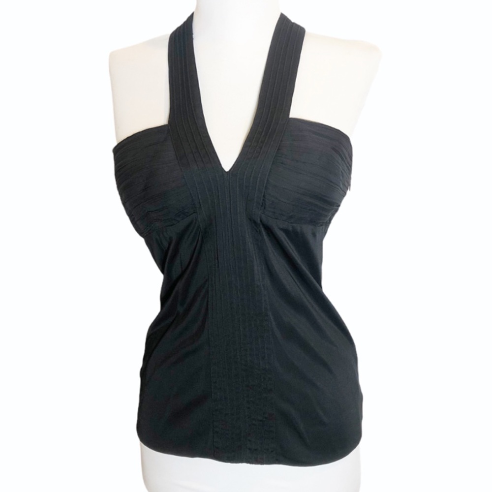 Versace Silk Blend Mini Pleated CrossBack Top 42/6